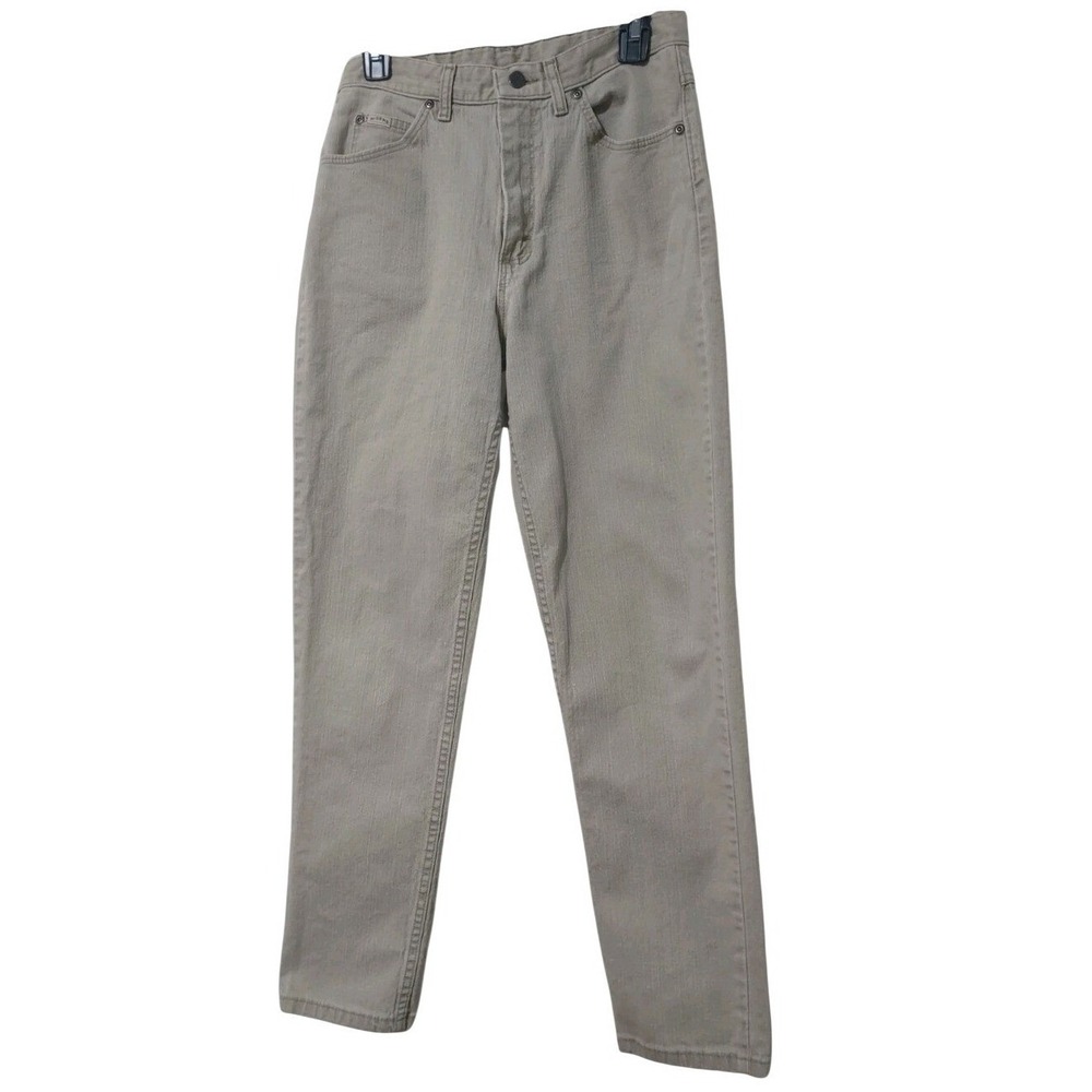 Riders Jeans Woman's Size Adult 8 M Denim Stretch‎ Straight  5 Pocket Logo  Tan